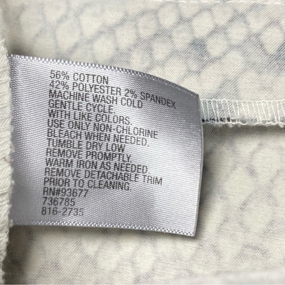 Worthington Womens Modern Fit Sz 4 Cream Mid Rise Snakeskin Print Pants/Trousers - Picture 5 of 6